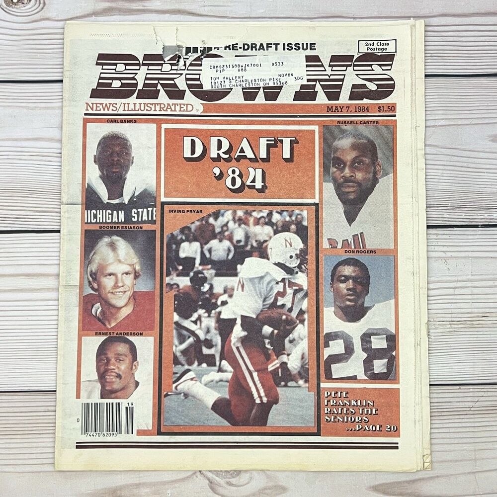 1984 Cleveland Browns News/Illustrated NFL Pre-Draft Iving Fryar/Boomer Esiason